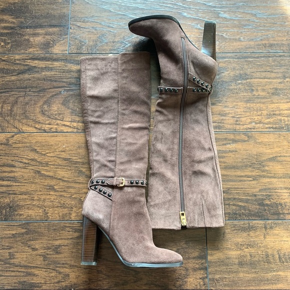 Coach Shoes - Coach | espresso brown Angela calf suede boots size 5